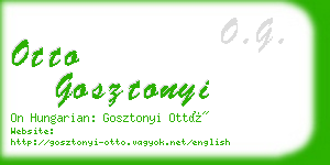 otto gosztonyi business card
